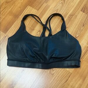 Lululemon Athletica Metallic Black Sports Bra